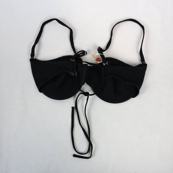God Save Queens Allure Pearl Bikini Top in White & Black - Size Large - NWT - Picture 4 of 8